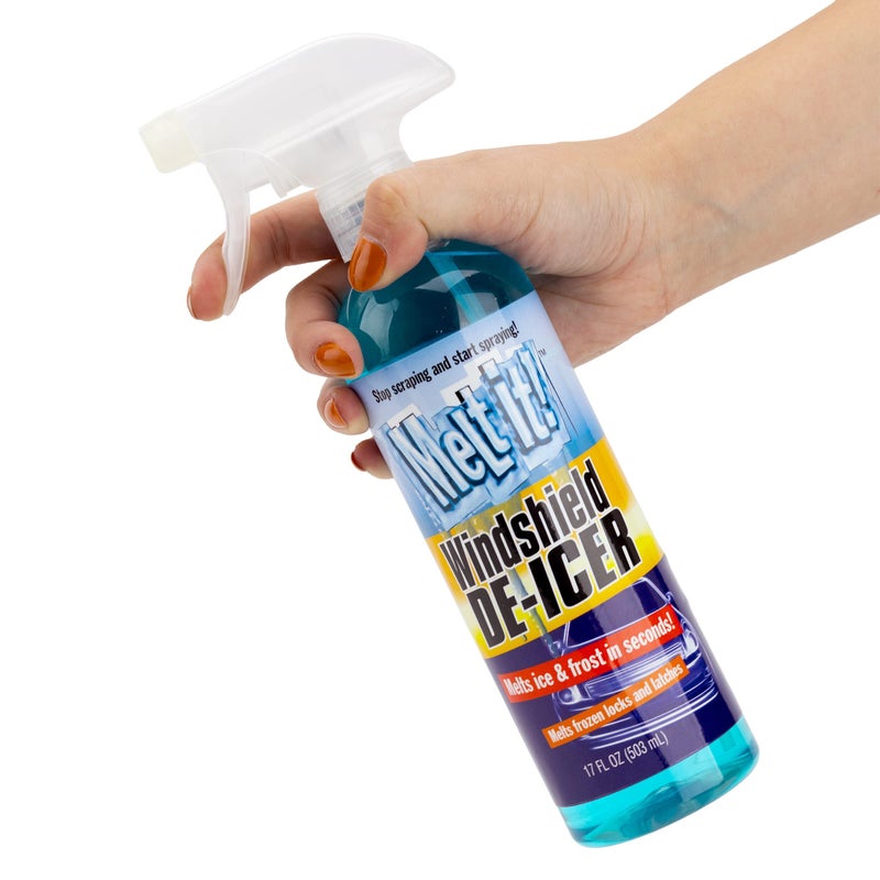 EZR Melt it! EZR Windshield De-Icer. Instantly Melts Ice & Winter Frost for Car Windshields, Windows, Mirrors, Key Locks, & Latches, Snow Melting Defrost Liquid for Car Window Cleaner, 17 Fl Oz Spray - Image 5